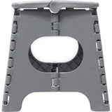 Kleine opvouwbare kruk | Opvouwbare kruk voor kinderen en volwassenen | Draagbare en opvouwbare vouwkruk | 150kg draagvermogen | Kruk voor keuken, badkamer, camping, tuin | 27 cm hoog | Grijs