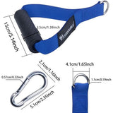 2 stuks handgrepen voor weerstandsbanden, eenhandsgreep, kabeltrekgreep, siliconen handgrepen met karabijnhaak, ideaal voor workout amen, kabel of krachttoren, fitnessbanden, expanderbanden