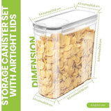 oorraaddozen (set 6), BPA-vrije kunststof, luchtdichte opbergdoos, opbergdoos, levensmiddelen, voorraadpotten voor het bewaren van pasta, muesli, meel, rijst en voor voer huisdieren