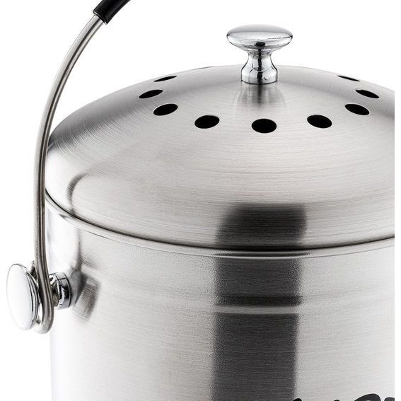 compostbak voor keuken, roestvrij staal, geurloze biologische bak