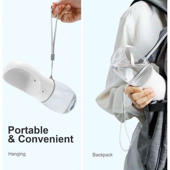 Hondenwaterfles voor honden onderweg, draagbare hondenwaterfles, 350 ml, BPA-vrije hondendrinkfles om mee te nemen, reisdrinkbak voor honden, klein, lekvrije waterdispenser, huisdier buiten, puur