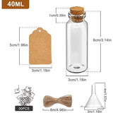 Mini glazen flessen 30 x 40 ml mini bruiloft fles reageerbuis met kurk flessen label hart hanger trechter jute koord voor specerijen, kruiden, zand