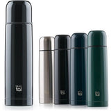 Thermosfles 500 ml, BPA-vrije thermoskan voor warm en koud, lekvrije thermosfles 500 ml, roestvrij staal, thermosfles met beker, thermoskan 500 ml, isoleerkan, zwart