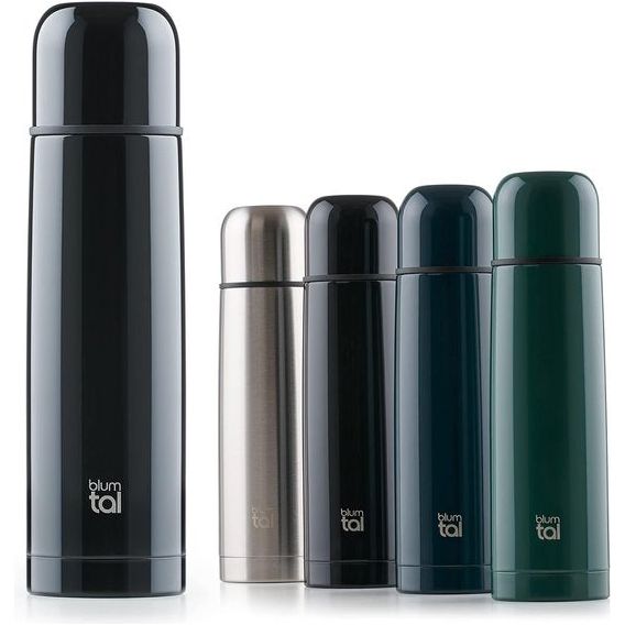 Thermosfles 500 ml, BPA-vrije thermoskan voor warm en koud, lekvrije thermosfles 500 ml, roestvrij staal, thermosfles met beker, thermoskan 500 ml, isoleerkan, zwart