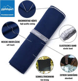 Microvezel handdoek, voor sauna, fitness en sport - strandhanddoek, sporthanddoek - 140x70cm - Navy