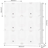 Schoenenkast, doe-het-zelf schoenenrek, kunststof kastorganizer voor kast, modulaire schoenenstandaard met deur, schoenendozen, stapelbaar voor hal, slaapkamer, schoenenrek voor schoenen