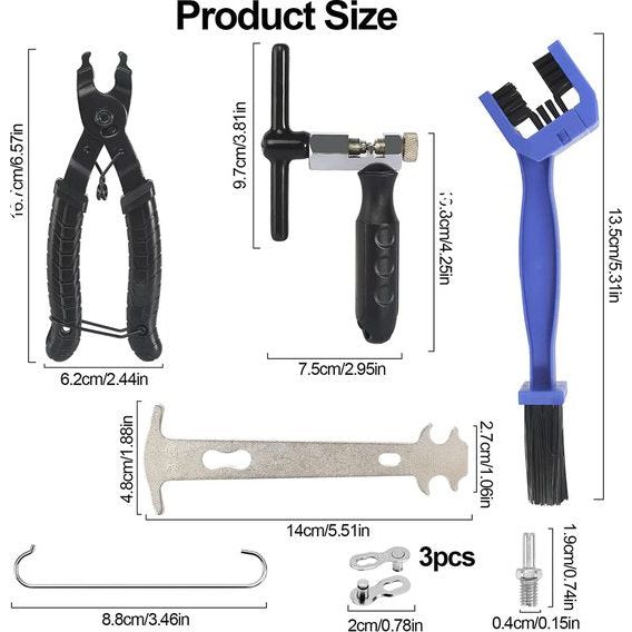 Kettinggereedschap, fietsset, voor 6-12-voudige fietsketting, eenvoudig te bedienen, kettinggereedschap, kettingklinknagels voor racefiets, mountainbikes, sportbike-fiets, reparatieset