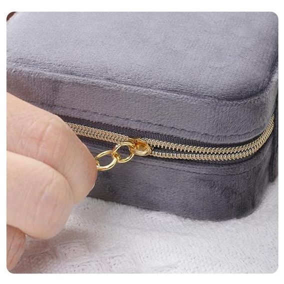 Sieradendoos, kleine reissieradenorganizer, opbergkoffer voor halsketting, oorbellen, armbanden, ringen, fluweel, luipaard, sieraden, geschenkbox voor meisjes en vrouwen (luipaard)