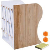 Bookends, Adjustable Bookends, Metal Bookends, Expandable Book Holder, Book Support for Shelf, Wood Imitation Bookends Metal for Desk, Extendable to 49.8 cm (1 Piece)