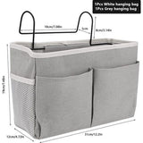 2 stuks, bedhangers, organizer, hangende opbergtas, waterdichte bedtassen voor afstandsbediening, bedhek, boek, tijdschrift, koptelefoon, kranten (zwart/beige)