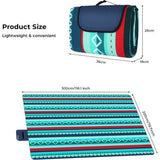 200 x 300 cm, waterdicht, picknickkleed, picknickmat met draaggreep, fleece, warmte-isolerend, waterdicht, outdoor strandhoes voor kamperen, picknicken, irriteren