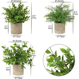 Kunstplanten in pot, kunstplanten, klein als echt, 3 stuks, bureauplanten, kunstplanten, mini voor tafeldecoratie huis, balkon, kantoor, decoratie