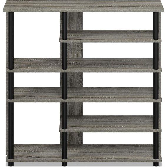 Schoenenrek met meerdere opbergmogelijkheden, Frans eiken grijs, 30 x 30 x 92,99 cm