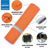 Microvezel handdoek, voor sauna, fitness en sport - strandhanddoek, sporthanddoek - 180x80cm - Oranje Gepatroneerd