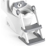 1e kindertoiletladder, verbeterd kindertoilet voor jongens en meisjes, 2-in-1 kindertoiletbril met trap, spatwaterdicht en antislip voeteneinde