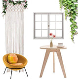 Macramé wandtapijt, handgemaakt geweven macramé, wandtapijt, boho, deurgordijn voor bruiloft, achtergrond, raamgordijnen, woondecoratie (stijl A/74 x 203 cm)