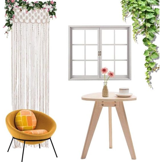 Macramé wandtapijt, handgemaakt geweven macramé, wandtapijt, boho, deurgordijn voor bruiloft, achtergrond, raamgordijnen, woondecoratie (stijl A/74 x 203 cm)