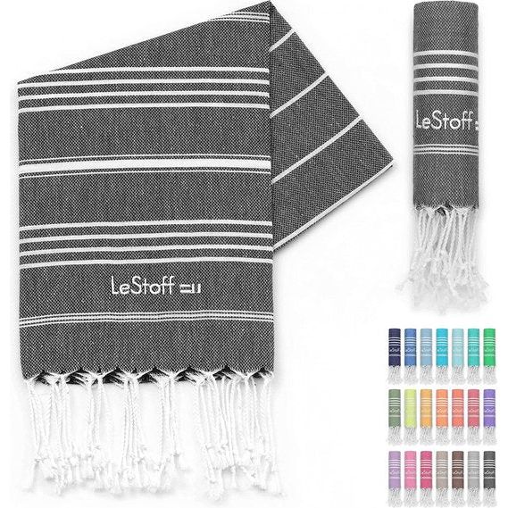 Traditionele hamamdoek, strandhanddoek, badhanddoek, saunahanddoek, voor spa, sport, yoga, en reizen - Het duurzame alternatief voor badstof. De betere doek., 50 x 100 cm