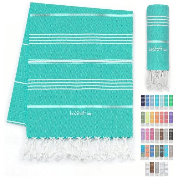 Traditionele hamamdoek, strandhanddoek, badhanddoek, saunahanddoek, voor spa, sport, yoga, en reizen - Het duurzame alternatief voor badstof. De betere doek., 100 x 180 cm