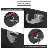 waterdichte doos met sleutelslot, draagbare mini draagbare kluis stalen petty afsluitbaar contant geld munt sieraden veiligheidsbox geldcassette kluis handvat huishoudelijke