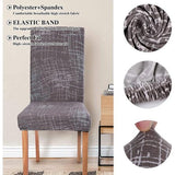 Jaotto - Universele stoelhoezen, stretch stoelhoezen - set van 6 moderne stoelhoezen - elastische duurzame stoelhoezen voor eetkamer decoratie - Scandinavisch, 6 stuks