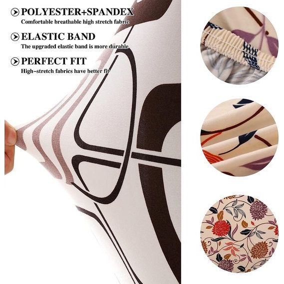 Stoelhoezen, 6 stuks, universeel, stretch, set van 6, moderne, elastische duurzame stoelhoezen voor eetkamer, banket, decoratie, klassiek wit