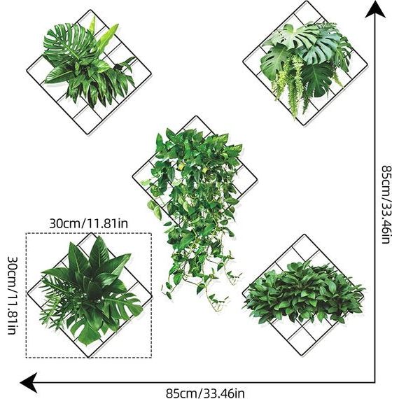 3D groene planten muurstickers, muurtattoo planten groen, muurstickers groene klimop bladeren muursticker, 3D muurstickers planten voor keuken, slaapkamer, woonkamer