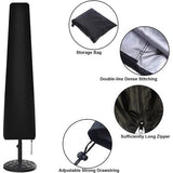 Parasolhoes, waterdichte grote parasolhoes, beschermhoes voor parasol met ritssluiting en verstelbaar trekkoord, lichtbestendige hoes van Oxford-weefsel (190 x 30 x 50 cm)