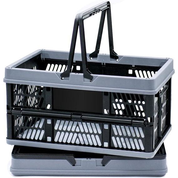 Boodschappenmand, plastic, optional vouwdoos, small, 19 liter, 38 x 25 x 20 cm, geschikt voor keuken, badkamer, kantoor, slaapkamer, klaslokaal, kast, lade