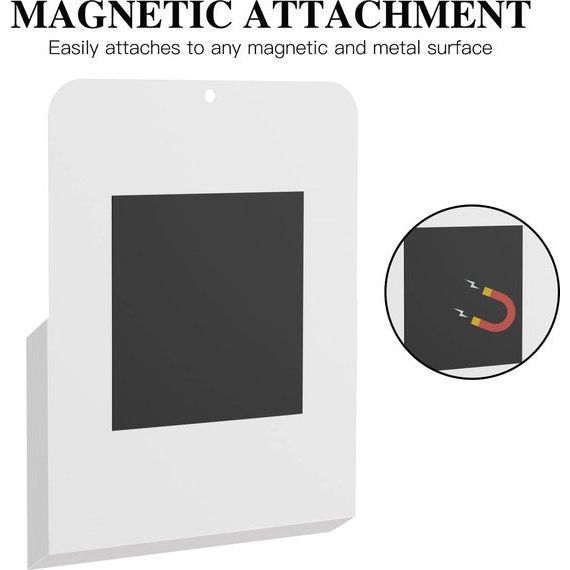 Magnetische documenthouder, 2 stuks, magnetische papierhouder, documenthouder, kantoorbenodigdheden, opslag, A4-papier, notitieboeken, organizer voor school, kantoor, thuis, koelkast, wit