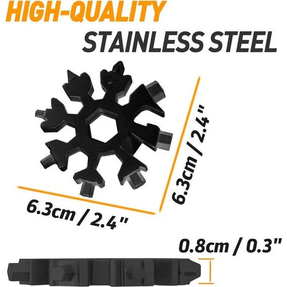 Cadeaus voor mannen, cadeau Valentijnsdag voor hem, 18-in-1 sneeuwvlokken multitool gadgets voor mannen, mannen geschenken voor papa, grappig/verjaardagscadeau voor mannen, vaderdagcadeau