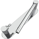 Toiletrolhouder zonder boren, toilet roestvrijstalen toiletrolhouder, zelfklevend voor keuken en badkamer, toiletpapier, draaibare toiletrolhouder met dubbele paal (verchroomd)