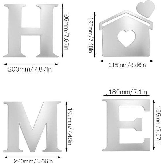 Spiegelwandsticker 3D acrylspiegelwandsticker 3D verwijderbare acrylspiegelwanddecoratie Acrylspiegelsticker zelfklevend voor thuis slaapkamer woonkamer decoratie.