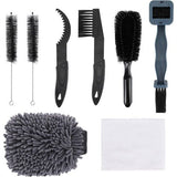 7 stuks fietsreinigingsgereedschapsset, fiets Clean Brush Kit geschikt voor ketting/zwengel/banden/kettingwiel, fietsdeken, vuilreiniging