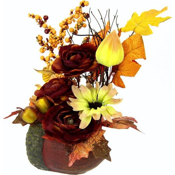 Herfstarrangement in hazelnoot