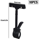 10 stuks prijskaartjesstandaard, draaibare schildhouder, prijskaarthouder, handelsmerkenclip, displayclip, prijskaartclip, merchandise plaatclip, houder voor prijskaarten