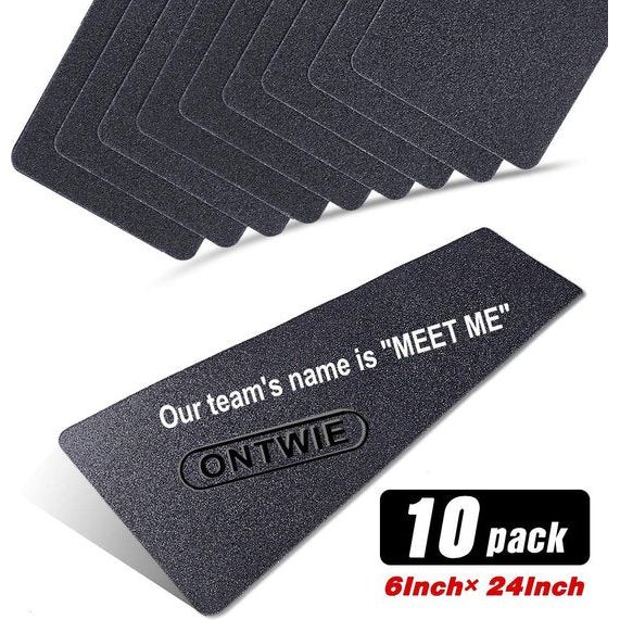 Antislip trapmatten, 15 cm x 60 cm, antislipstrips, trapset met zelfklevende beschermtrapmatten – 10 stuks