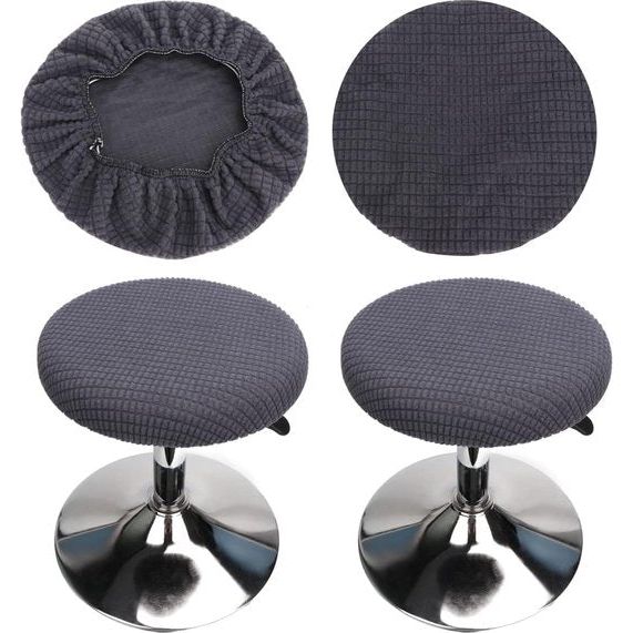 Krukhoes, ronde krukhoes, stretch, kruk, ronde overtrek, beschermer, wasbare ronde draaibare kruk, hoes, grijs, 2 stuks. Krukhoes, ronde krukhoes, stretch, kruk, ronde overtrek, beschermer, wasbare ronde draaibare kruk, hoes, grijs, 2 stuks.