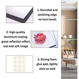 Zelfklevende acrylspiegel, HD-kleefspiegel, grote frameloze kunststof spiegel, 3 mm dikke acrylspiegeltegels, onbreekbare spiegel, rechthoekige wandlijmspiegel voor thuis, 40 x 30 cm