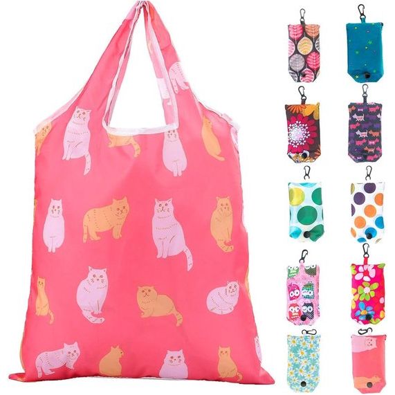 10 stuks herbruikbare boodschappentas, 59 cm x 38 cm milieuvriendelijke boodschappentassen, opvouwbare boodschappentas, opvouwbare boodschappentassen, draagbare boodschappentas, duurzaam, waterdicht, machinewasbaar