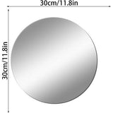 Spiegel Muurstickers Acryl, 2 Stukken 3D Spiegel Muursticker Zelfklevende DIY Behang Spiegel Muursticker Spiegel Tegels Kunst Decoratie Behang,30 * 30cm,voor Thuis Woonkamer(Zilver)