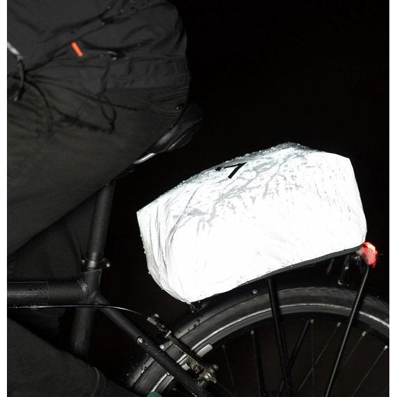 Reflecterende regencape, compatibele trunk bag, regenhoes voor fietstas