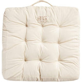 Zitkussen met banden, 55 x 55 cm, stoelkussen voor stoelen en vloeren, zacht zitkussen voor thuis, kantoor, banken en alle stoelen, beige (1 stuks)