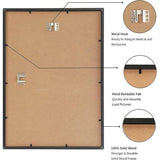 A3-certificaatfotolijst, zwarte houten lijst met high definition plexiglas voor wandmontage-display, 29,7 x 42 cm, set van 3