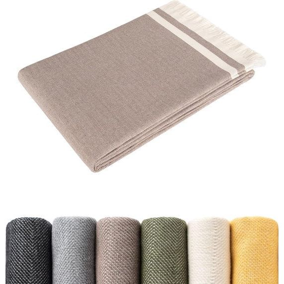 Bankdeken 170 x 230 cm, bruin - knuffeldeken pluizige deken voor slaapbank bankdeken banksprei deken