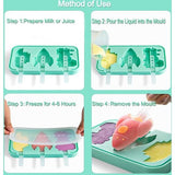 IJslollyvormen 2x3 holte IJslollyvormen met 18 stokjes Food Grade BPA-vrij siliconen Herbruikbaar dinosaurusvoertuigpatroon DIY-ideeën IJslollyvormen voor volwassenen