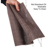 Placemats, afwasbaar, set van 6, geweven placemats, afwasbaar, antislip, hittebestendig, vinyl, afwasbaar, voor keuken, eettafel, hotel, 30 x 45 cm, bruin 2
