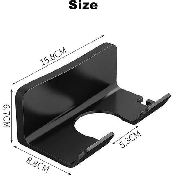 Föhnhouder zonder boren, wandhouder voor haardroger, haardrogerstandaard, houder voor badkamer, geschikt voor de meeste haardrogers