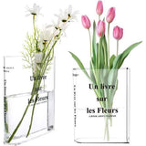 2 stuks boekenvaas voor bloemen, boekvormige vaas van acryl, vaas, boek, transparant, boekenvaas voor bloemen, slaapkamer, tafeldecoratie, woonkamer, kantoor, boekenvorm