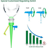 Automatische irrigatieset, 15 stuks, instelbaar, bewateringssysteem met langzaam ontgrendelbaar regelventiel, bewateringssysteem potplanten voor tuin, balkon, planten en vakantie
